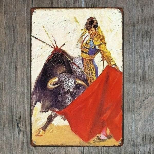 Home Bar And Restaurant - Targa in metallo Bonoff con torero