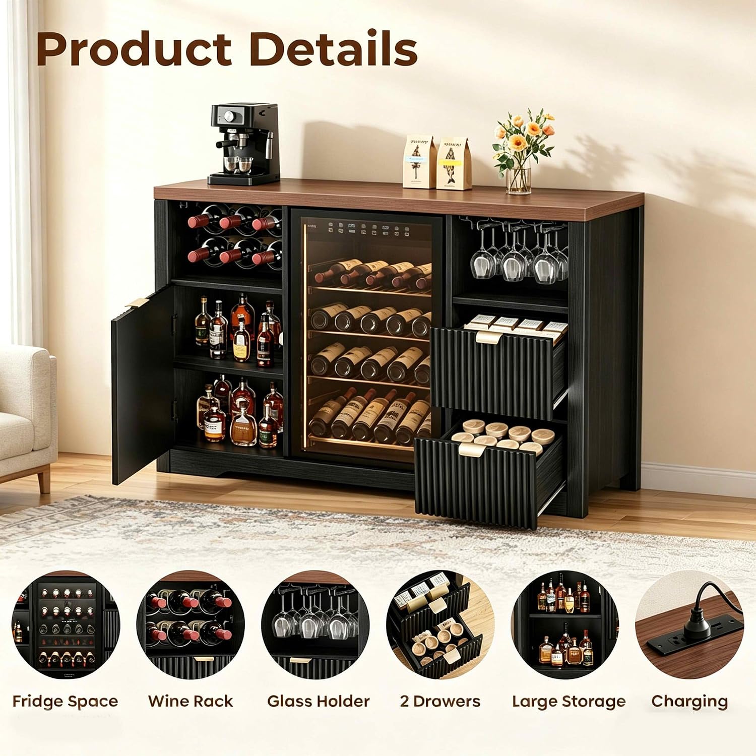 Mobile per Bar del Caffè con S - Home Bar And Fridge recensione e prezzo