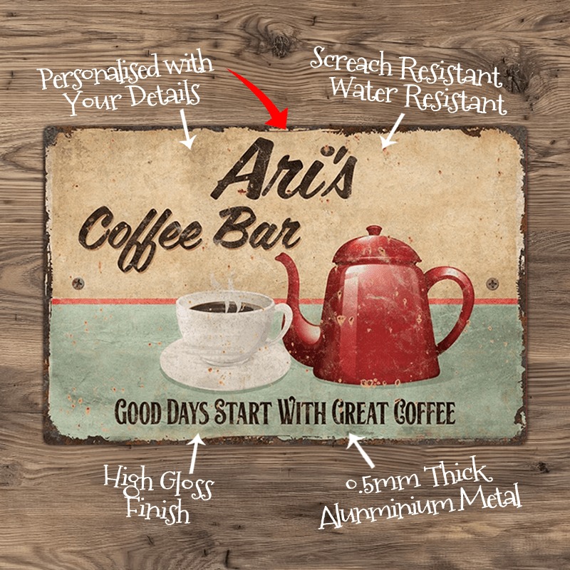 CIFbuy Insegna in Metallo Pers - Home Bar And Coffee recensione e prezzo
